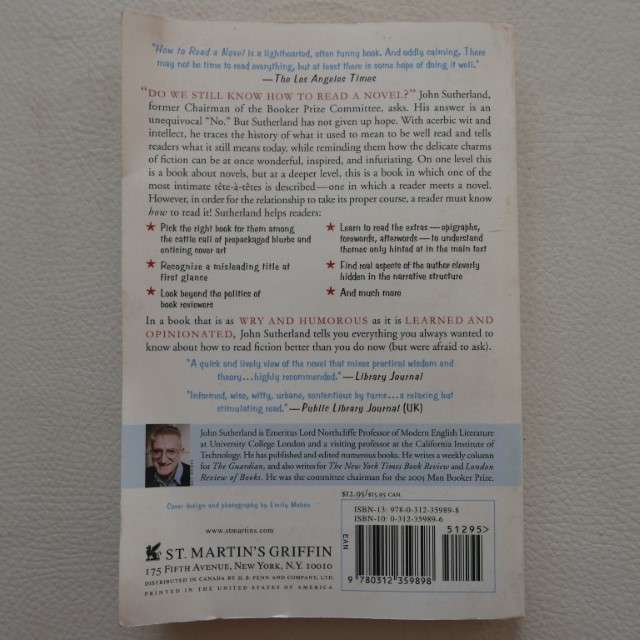 How to Read a Novel by John Sutherland