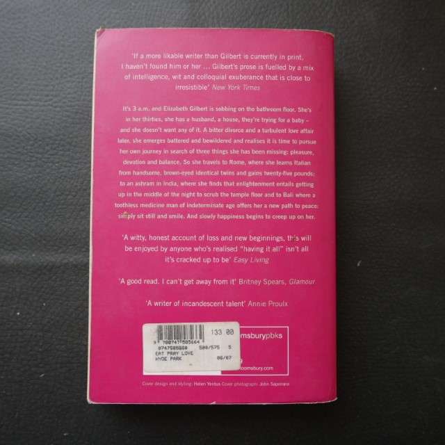 Eat Pray Love by Elizabeth Gilbert