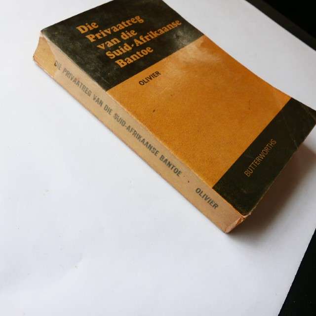 Die Privaatreg van die Suid-Afrikaanse Bantoe deur N. J. J. Olivier