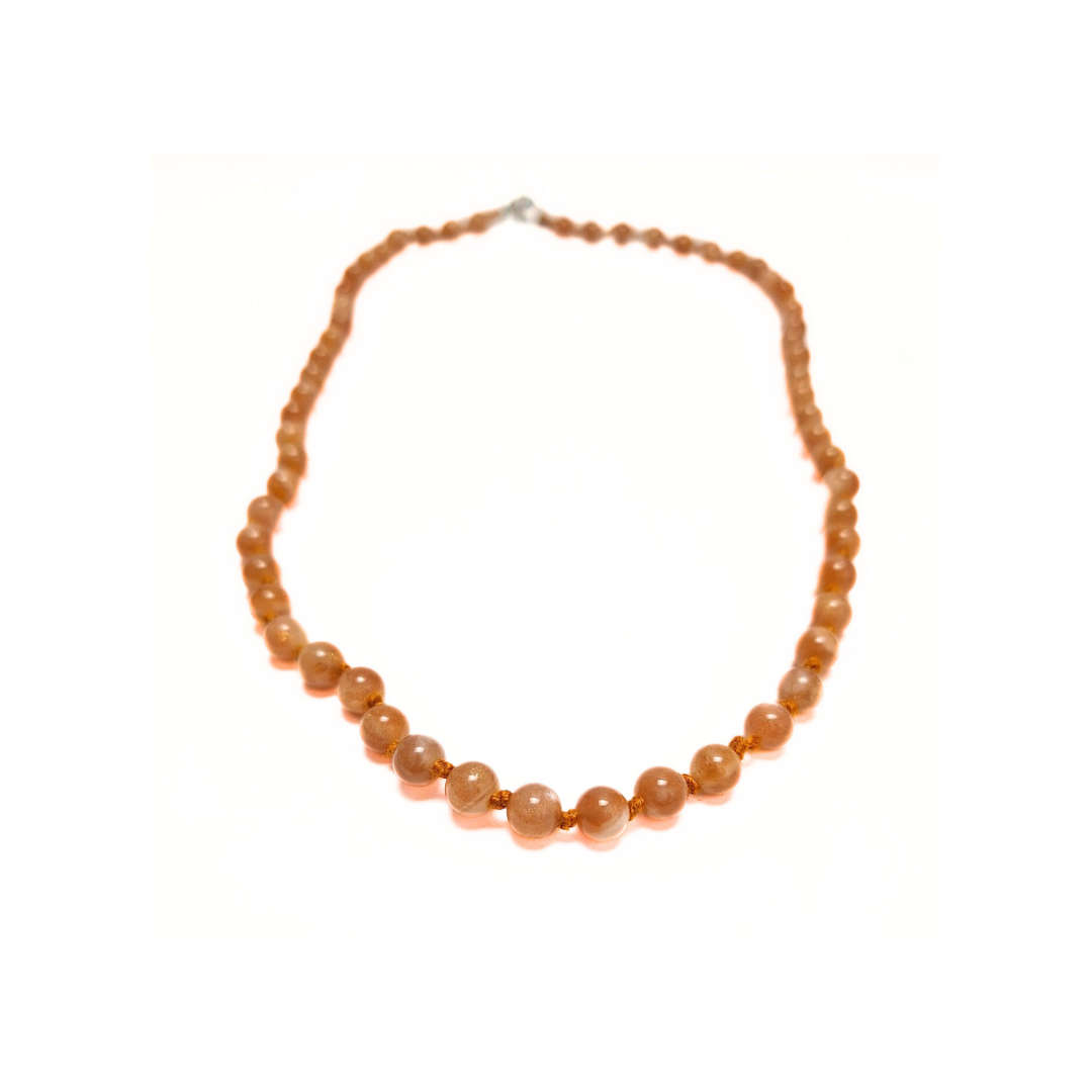 Sunstone 6mm Beaded Necklace