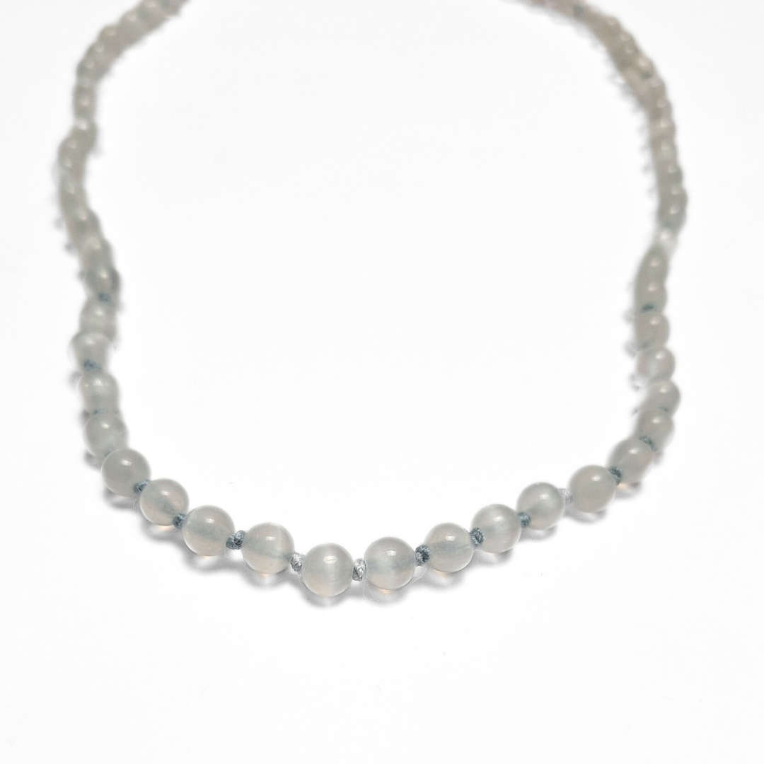 Selenite 6mm Beaded Necklace