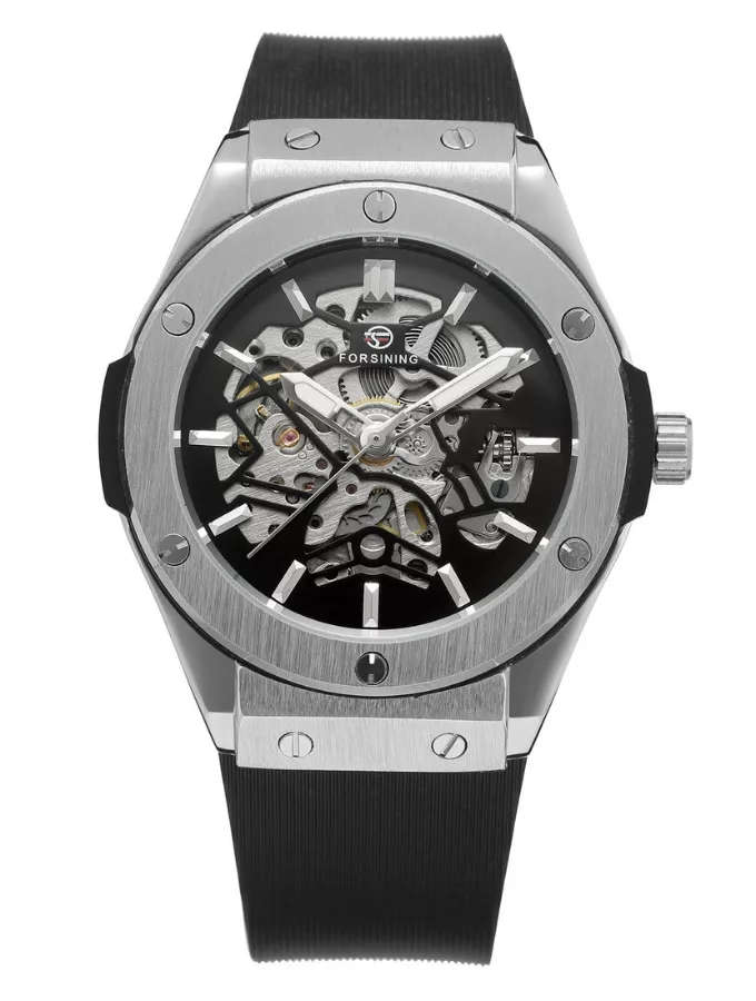 Forsining ENZO Automatic Mens Watch Black/Silver