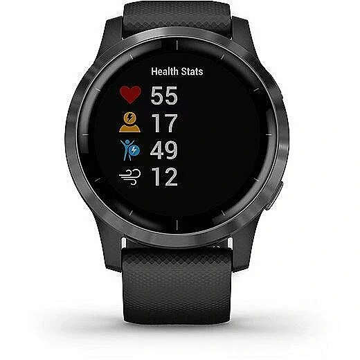 Garmin Vivoactive 5 - Slate Aluminium Bezel with Black Case and Silicone Band - New Unsealed