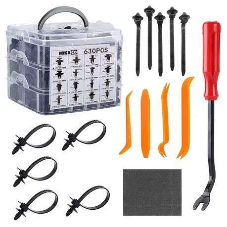 Auto Retainer Plastic Fastener Clips & Car Trim Removal Tool Kit-675 Pieces