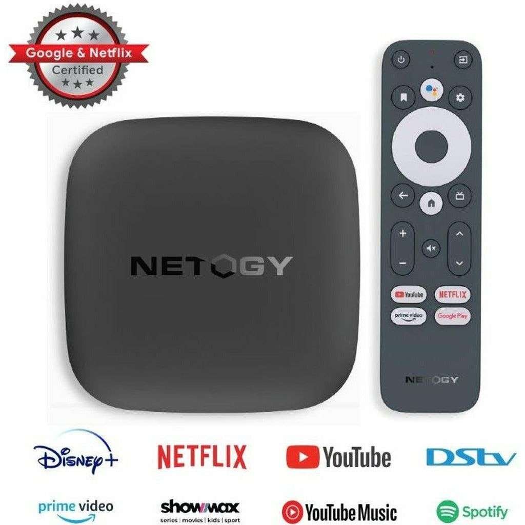 Netogy Nova 4K Ultra HD Android TV Box - Netflix and Google Certified -