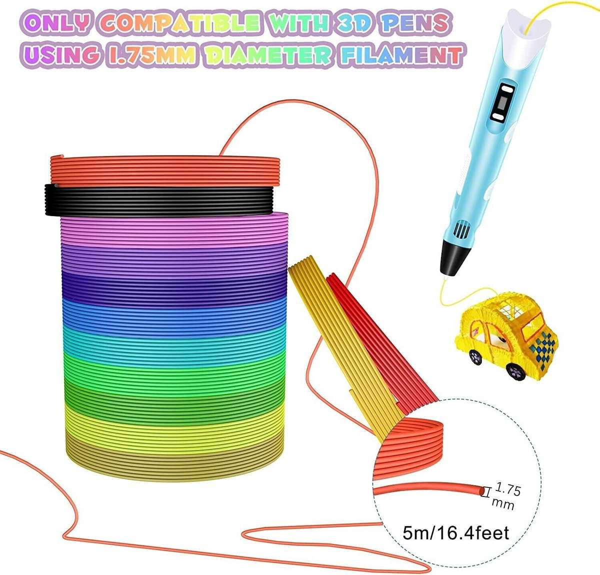 3D Pen Filament Refills  30 Colours