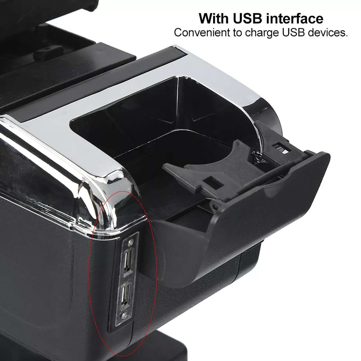Car Armrest 7USB  Black