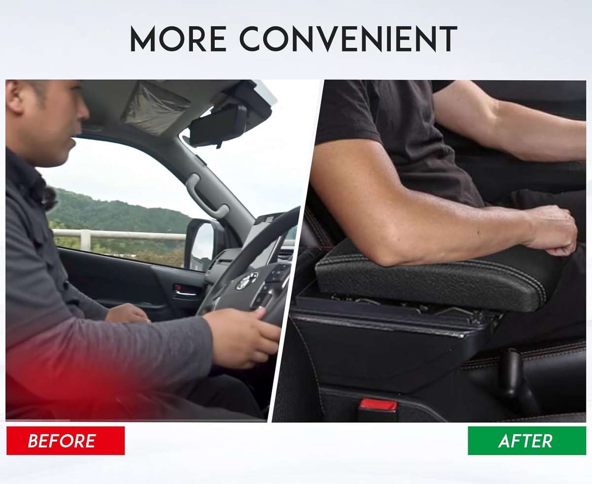 Car Armrest 7USB  Black