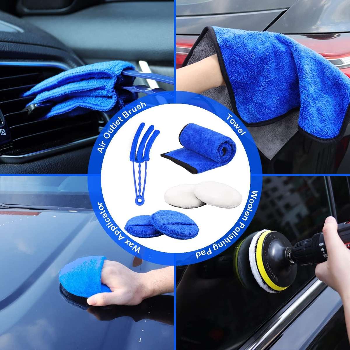 Car Detailing Kit Blue - 26 Piece