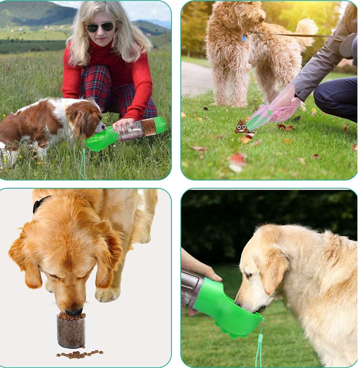 Interactive Pet Snuffle Mat with Multifunction Travel Bottle
