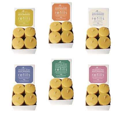 Drops Pure Beeswax Votive Candle Refills (4 Refills)