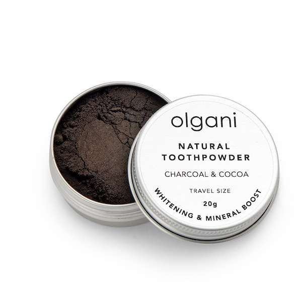 Olgani Toothpaste Powder - Charcoal & Cocoa Travel Pack