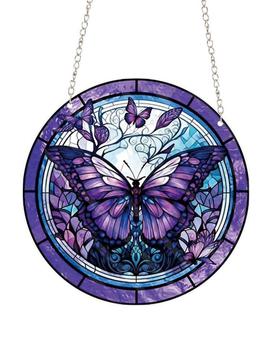 Purple Butterfly Window Decoration