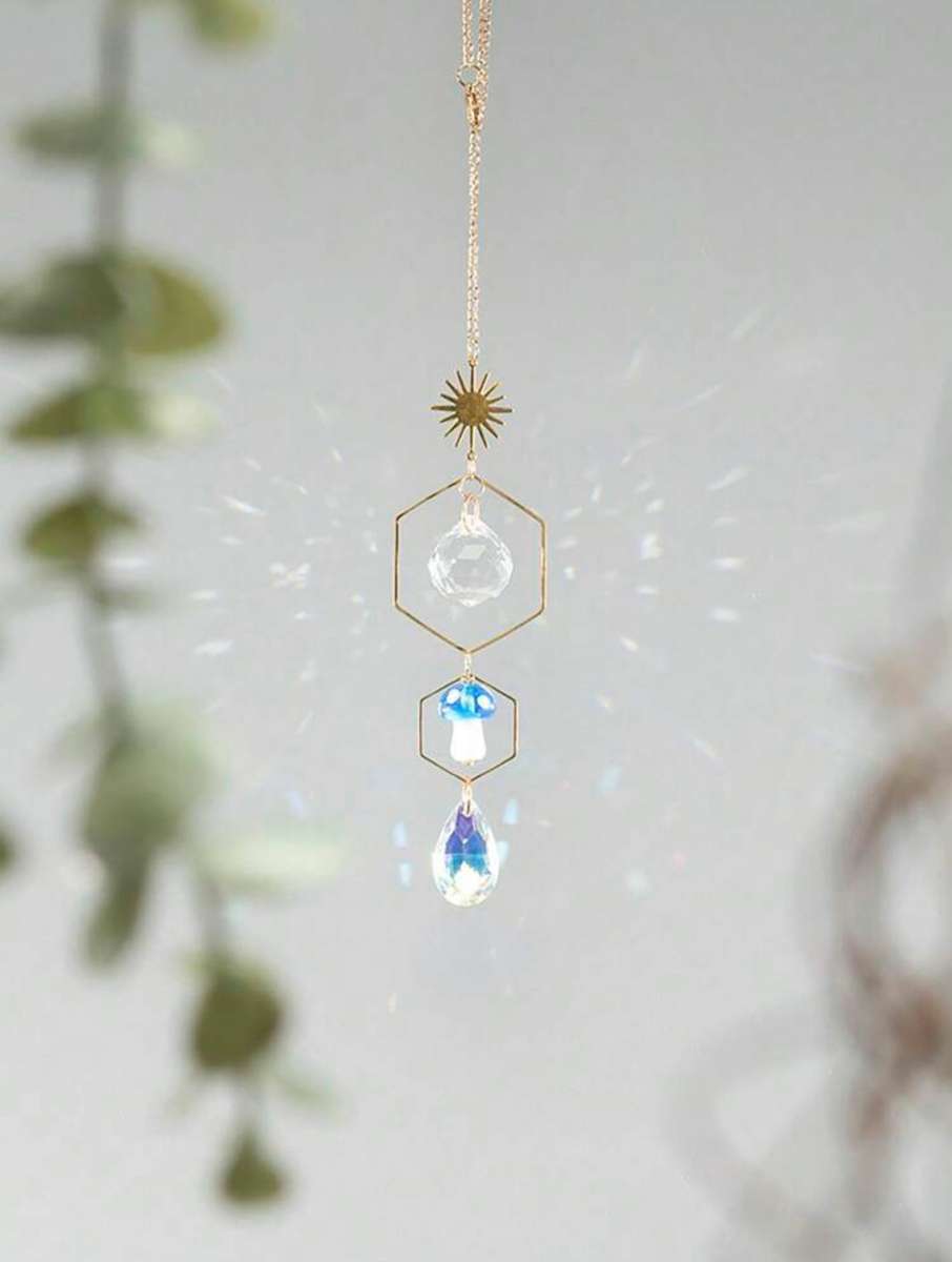 Blue Mushroom Sun Catcher