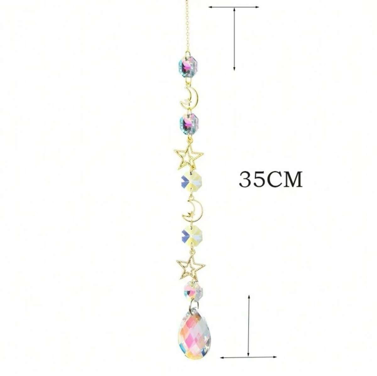 Moon and Star Crystal Sun Catcher