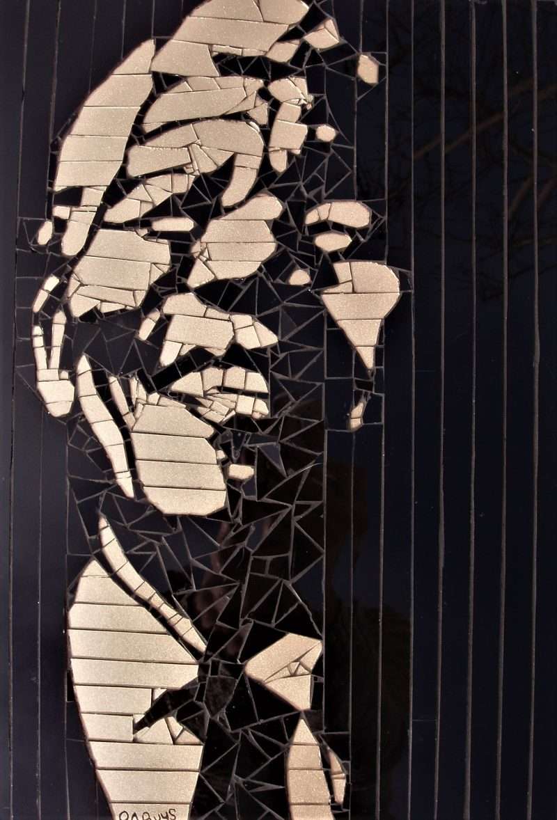 Handcrafted Glass Mosaic - Bronze Mandela