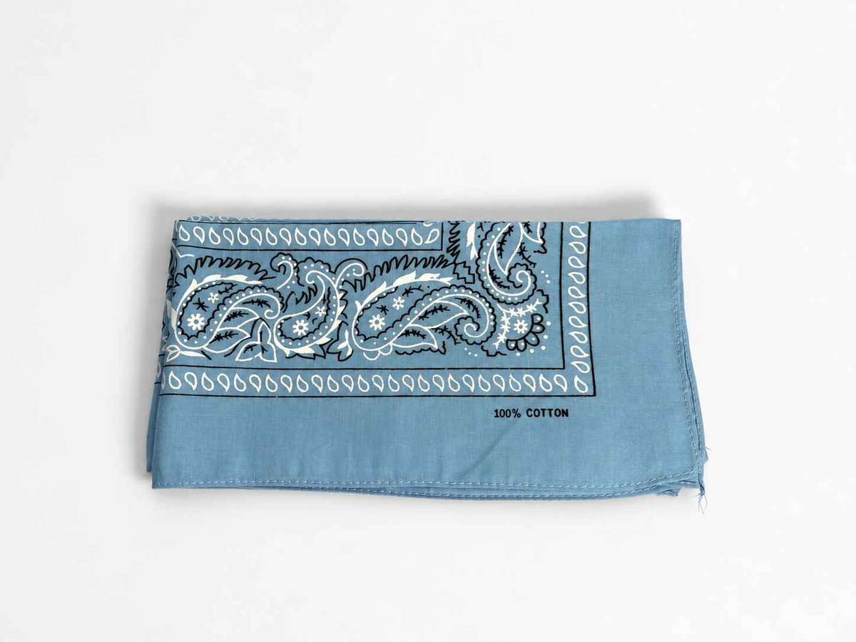 Paisley print Bandana Baby Blue