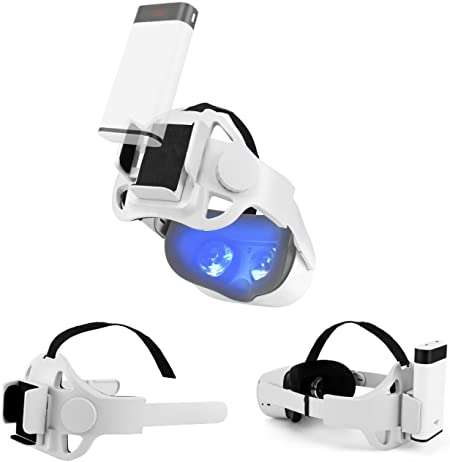 Elite Head Strap for Oculus Quest 2 Gaming Accessories with Battery Pack Bracket Enhanced Comfort an