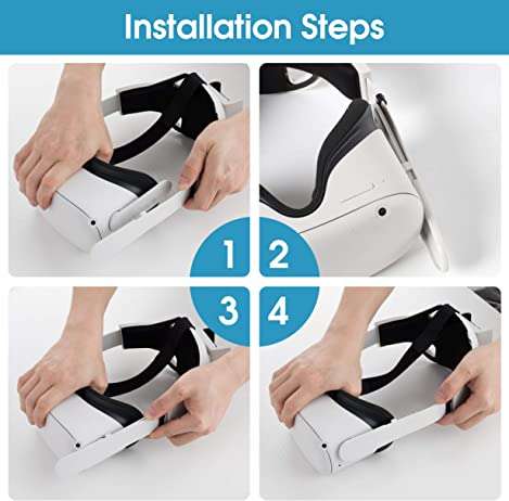 Elite Head Strap for Oculus Quest 2 Gaming Accessories with Battery Pack Bracket Enhanced Comfort an