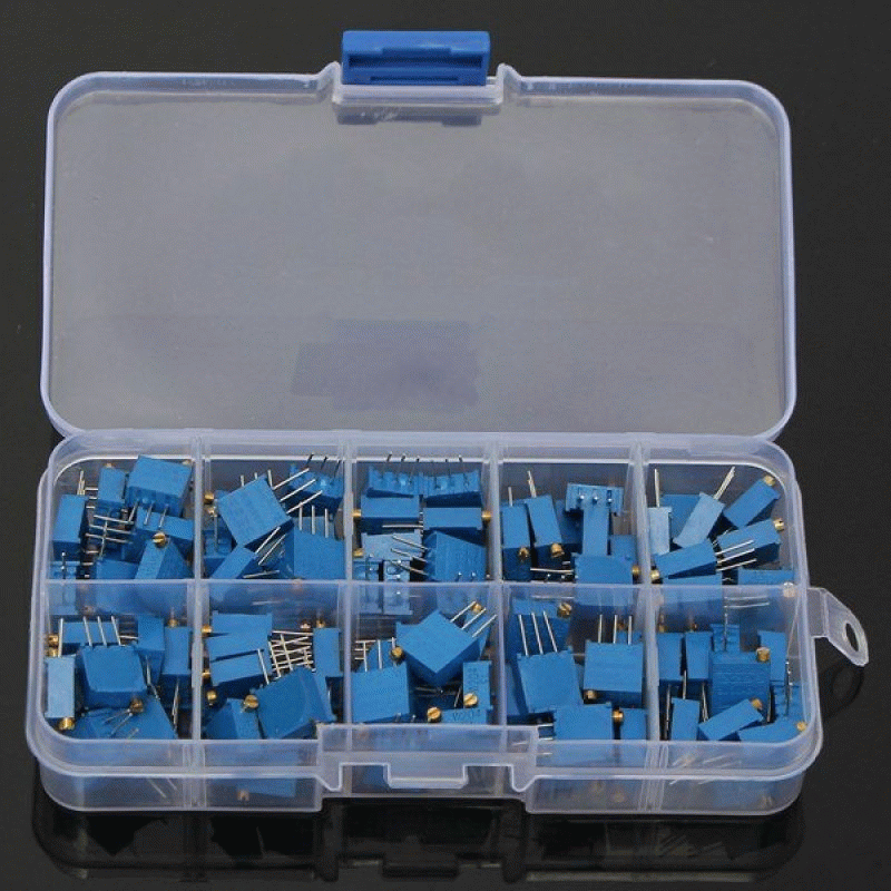Geekcreit 10 Value 100pcs 100~1M Trimmer Resistor Trim Pot Potentiometer Kit