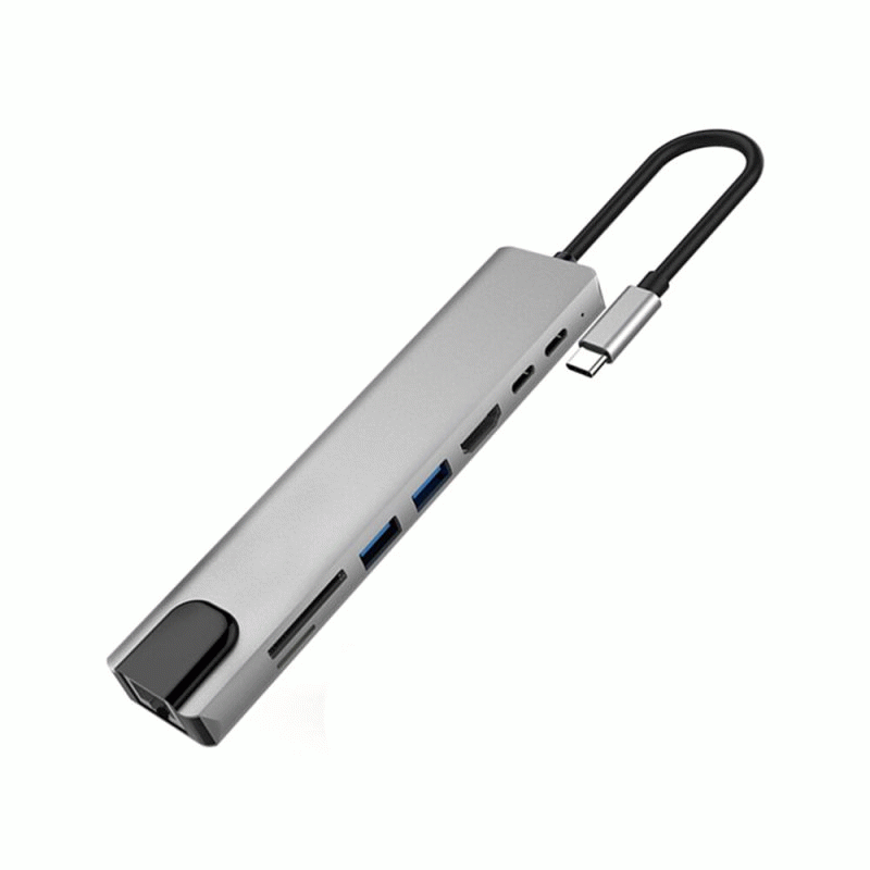 Bakeey PB-C7366 8-in-1 USB-C Hub Docking Station Adapter With 4K HDMI HD Display / 87W USB-C PD3.0 P