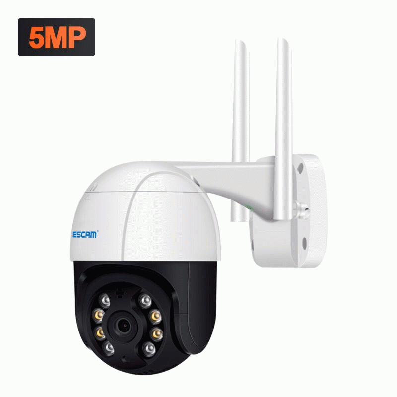 ESCAM QF518 5MP Pan/Tilt AI Humanoid Detection Auto Tracking Cloud Storage Waterproof WiFi IP Camera