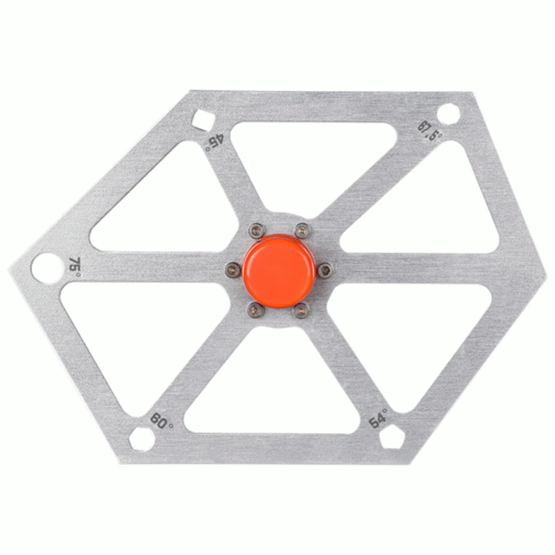 B - Aluminum Alloy Hexagon Ruler for Table Saw Multi-angle Measuring Tool Saw Angle Finder Gauge Pro