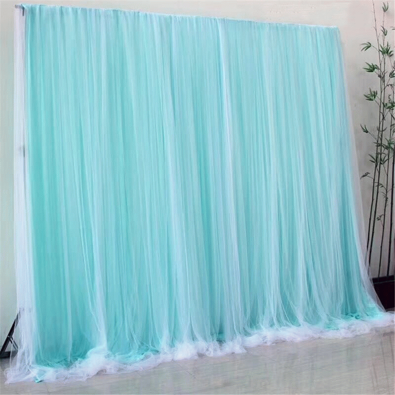 Purple - 2X2m Wedding Backdrop Tulle Hanging Curtain Wedding Backdrop for Party Decor