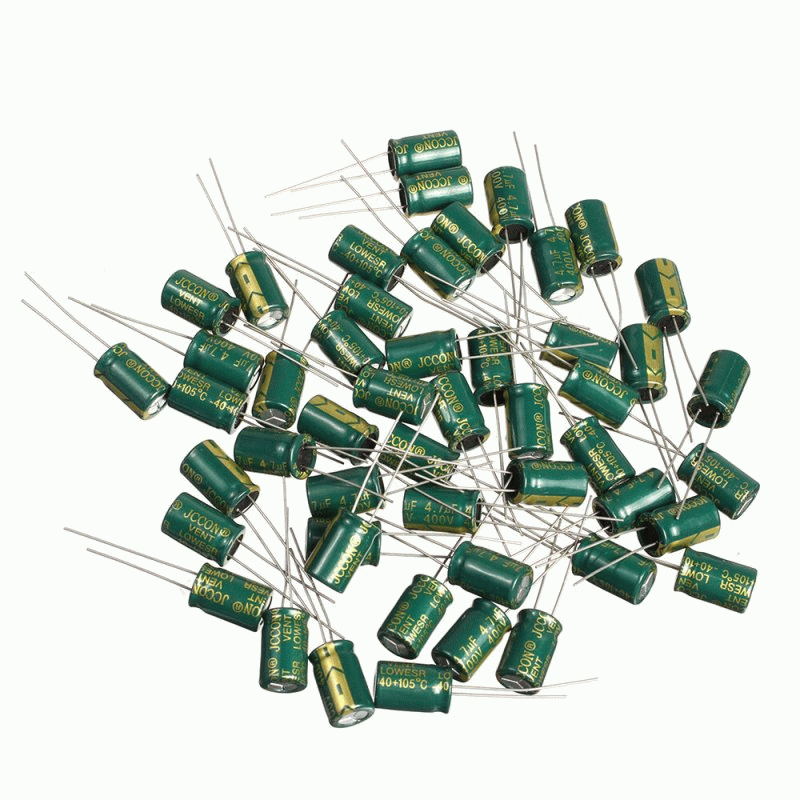 Geekcreit 50PCS 400V 4.7uf High Frequency Low Resistance Power Charger Aluminum Electrolytic Capacit