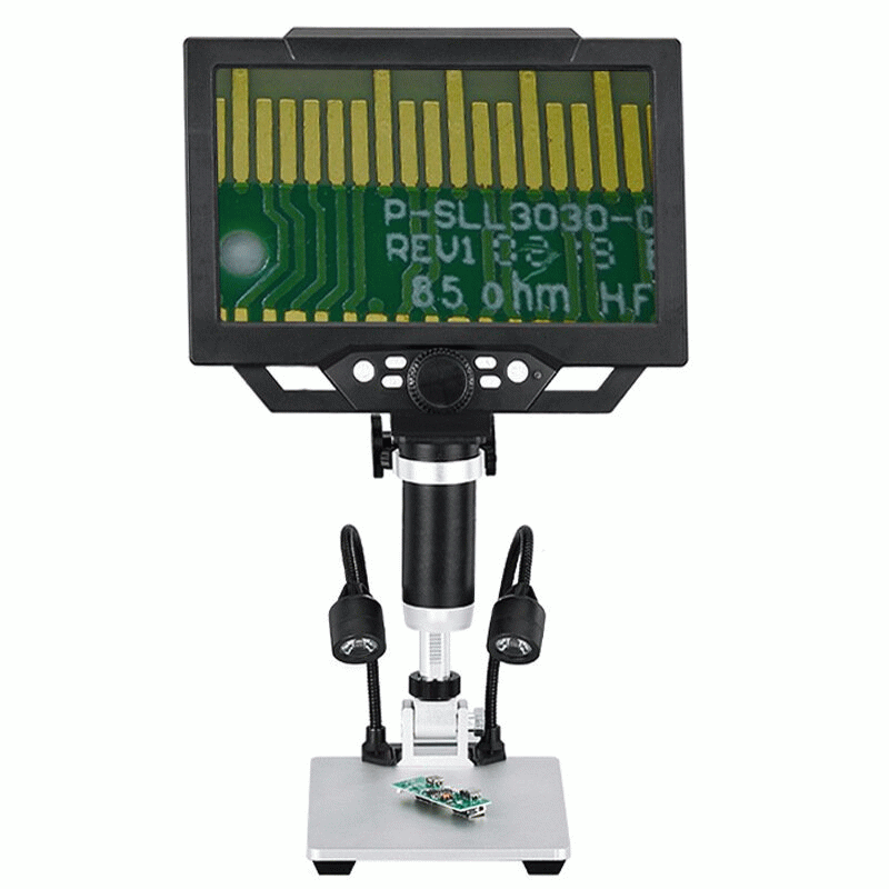 Without Battery - G1600 9 Inches Large Color Screen Digital Microscope HD 12MP Display 1-1600X Conti