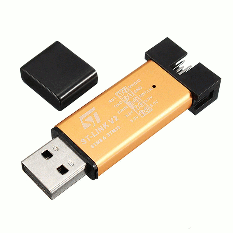 Geekcreit 3.3V 5V XTW ST-LINK V2 STM8 / STM32 Simulator Programmer Downloader Debugger 500MA Fuse Sh