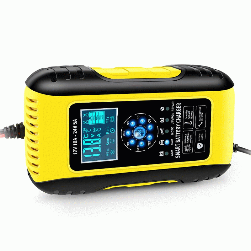 EU Plug - 7-Stage Fully Automatic Smart Battery Charger For 12V/24V 6-180AH Start-Stop/Lead-acid Bat