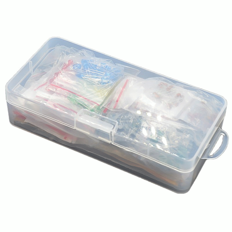 1390PCS 6 Kinds of Electronic Component Packages Resistor Electrolytic Capacitor LED Light-emitting