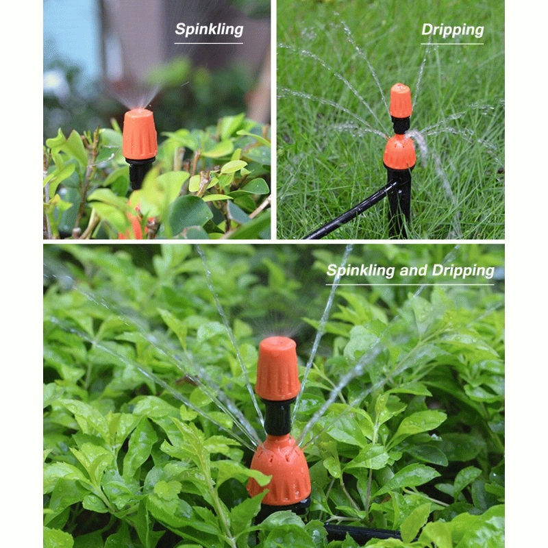 10pcs Adjustable Dripping Sprinkler Water Irrigation System Outdoor Cooling Greenhouse Planting Gard