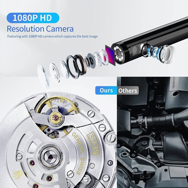 5M - P50 1080P 8mm Dual Camera Piping Borescope Camera 4.5In IPS LCD Digital Inspection Camera With