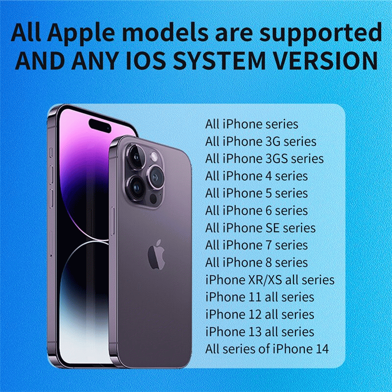 10M - IOS Soft LineEndoscope Camera For iPhone APPLE 8MM Cars Endoscopic Flexible Line IP68 Waterpro
