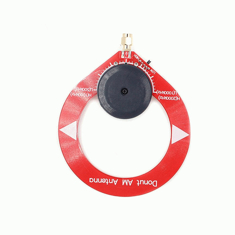 Donut AM Radio Antenna Red Mini Loop Antenna 500kHz-2000kHz Frequency Range Medium Wave Antenna