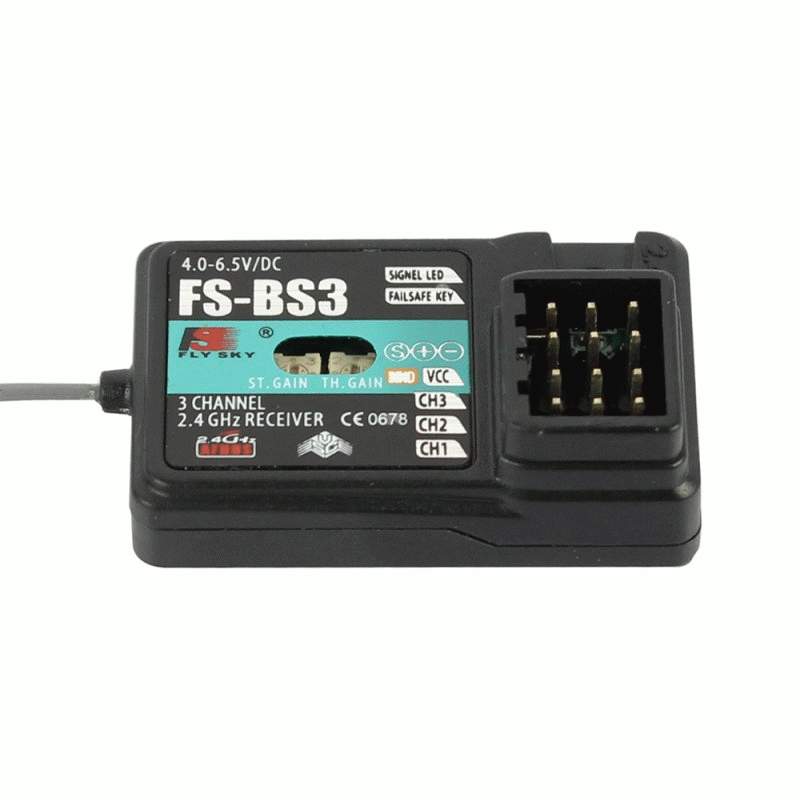 Flysky FS-BS3 2.4GHz 3CH AFHDS RC Receiver with Gyro Stabilization System for Flysky FS-IT4S IT4 FS-