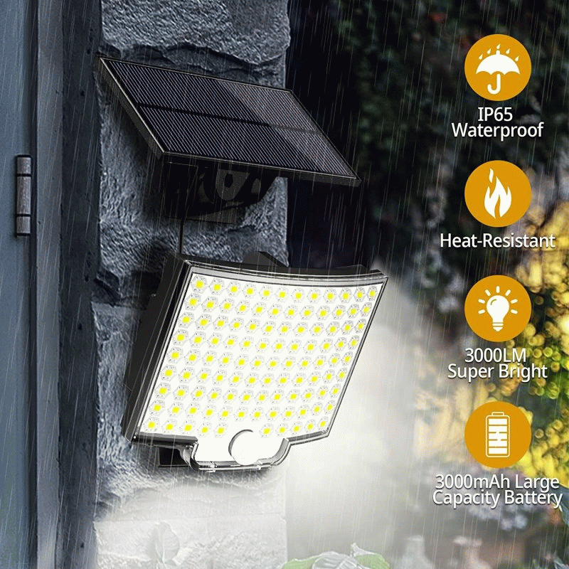 2pcs - Elfeland Solar Light Outdoor 106 LED Super Bright Motion Sensor Solar Strong Power LED Garden