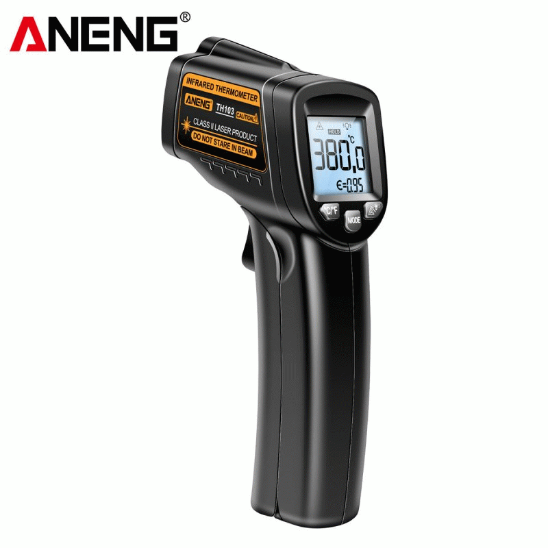 ANENG TH103 Class II Laser Infrared Thermometer Temperature Sensor Testers Gun -20C~380 Industrial T