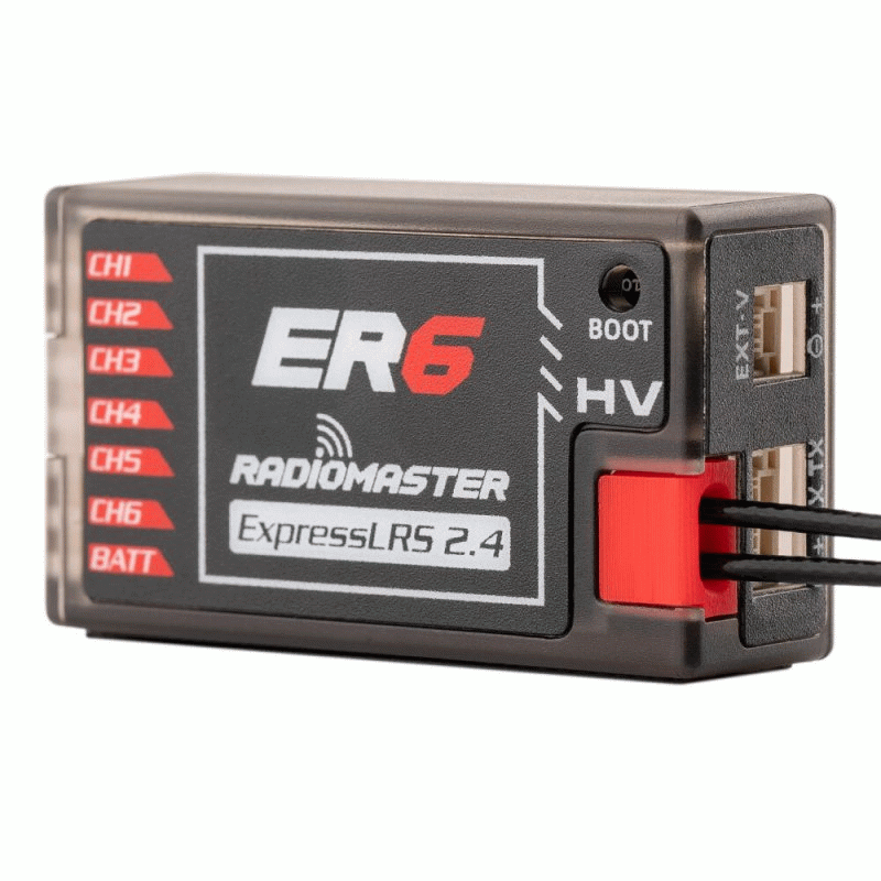 Radiomaster ER6 2.4GHz 6CH ExpressLRS ELRS RX 100mW PWM Receiver Support Voltage Telemetry for FPV R
