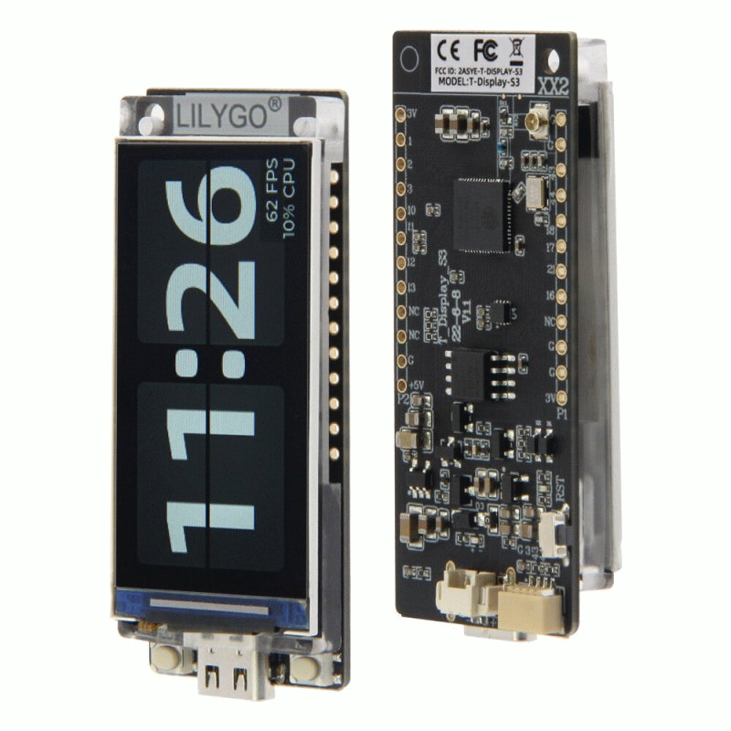 S3 With Shell Grey - LILYGO T-Display-S3 ESP32-S3 1.9 inch ST7789 LCD Display Development Board WIFI