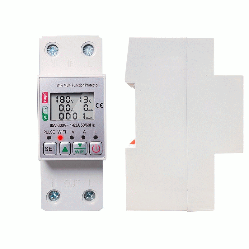 MAIQ-63 63A 110V 220V Tuya WiFi Energy Meter Kwh Metering Switch Timing Function with Voltage Curren