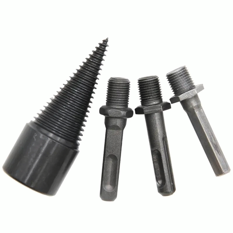 4PCS 32mm Black With Replaceable Handle Firewood Drill Bit Hand Electric Drill Electric Hammer Machi