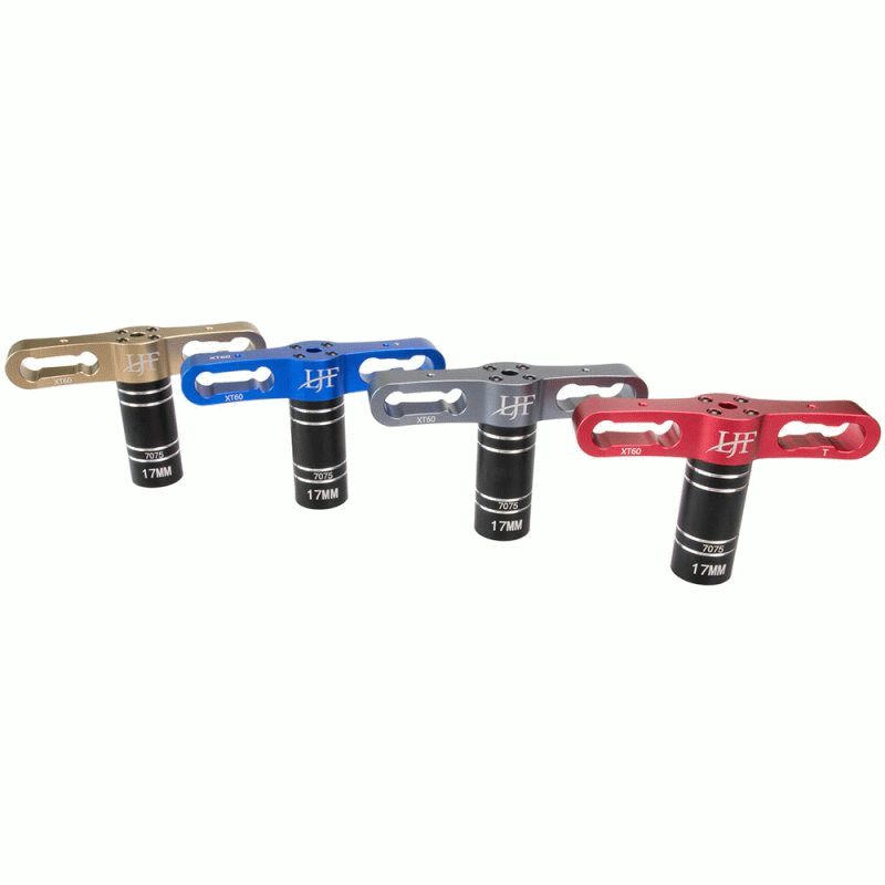 Red - LJF Wheel Hex Sleeve Wrench Tool 17mm Socket Removable Nut 7075 Aluminum Hex Key for RC Car Pa