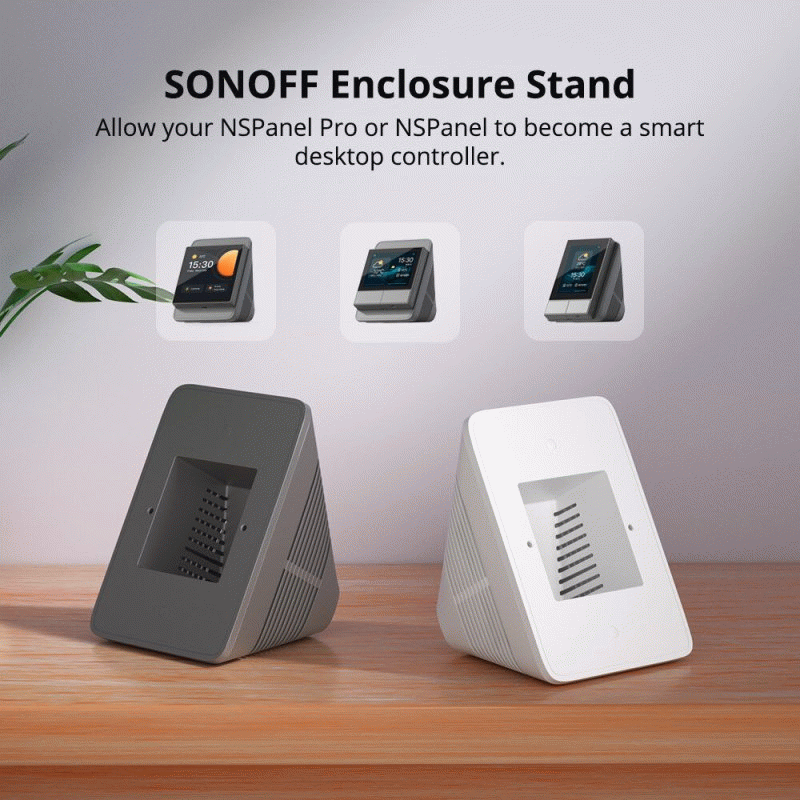 Black - SONOFF Enclosure Stand StandB/StandW Base Compatible with NSPanel & NSPanel Pro