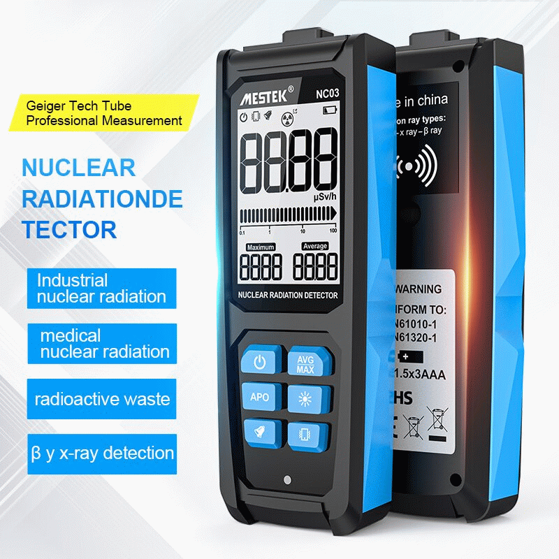 Mestek Nuclear Wastewater Geiger Counter Nuclear Radiation test Dosimeter X ray Radioactivity Tester