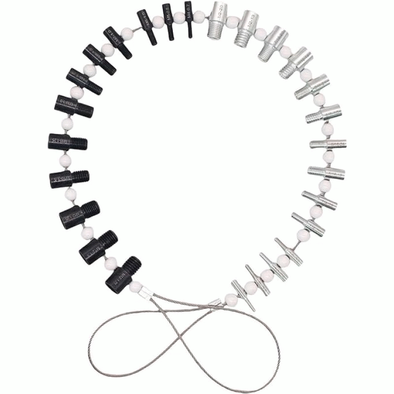 26PCS Thread Checker Set Metric and Inch Sizes Durable Comprehensive Coverage DIY Tool