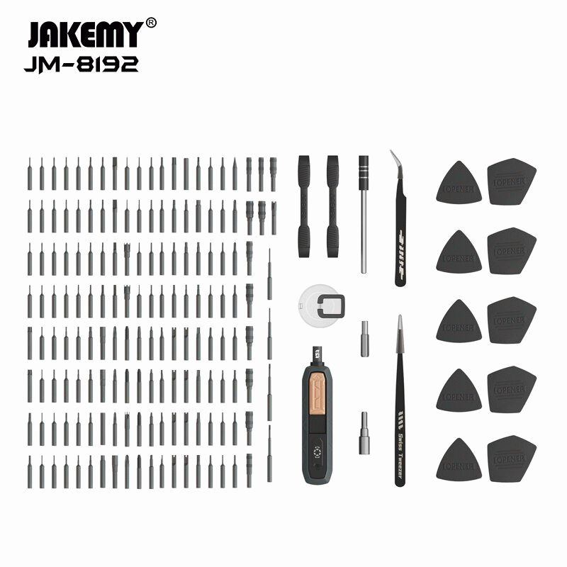 JM-8192 Multi-Functional 180-in-1 Precision Screwdriver Tool Set Chrome Vanadium Bits Stripped Screw