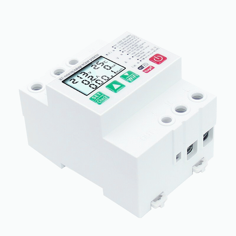 Tuya Smart Leakage Circuit Breaker WIFI Energy Meter Kwh Metering Switch Timer with Voltage Current